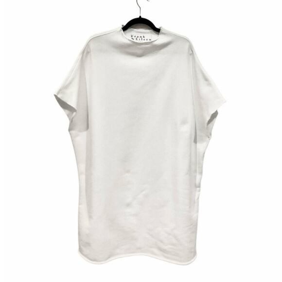 Frank & Eileen Ella The Easiest Dress Triple Fleece In White Size Medium - Large - Picture 2 of 11